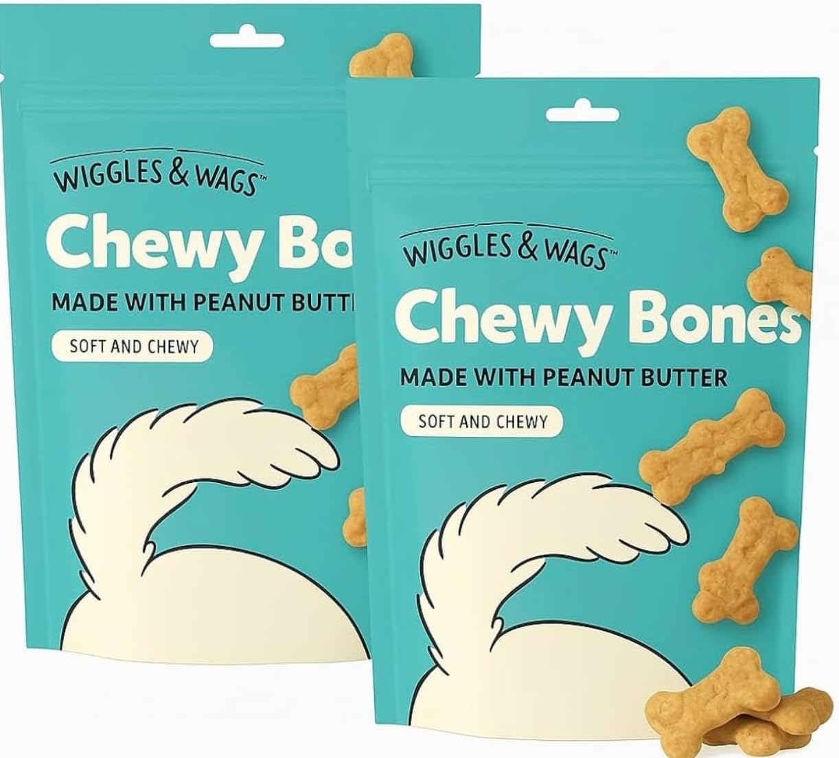 Wiggles & Wags Chewy Bones Dog Treats